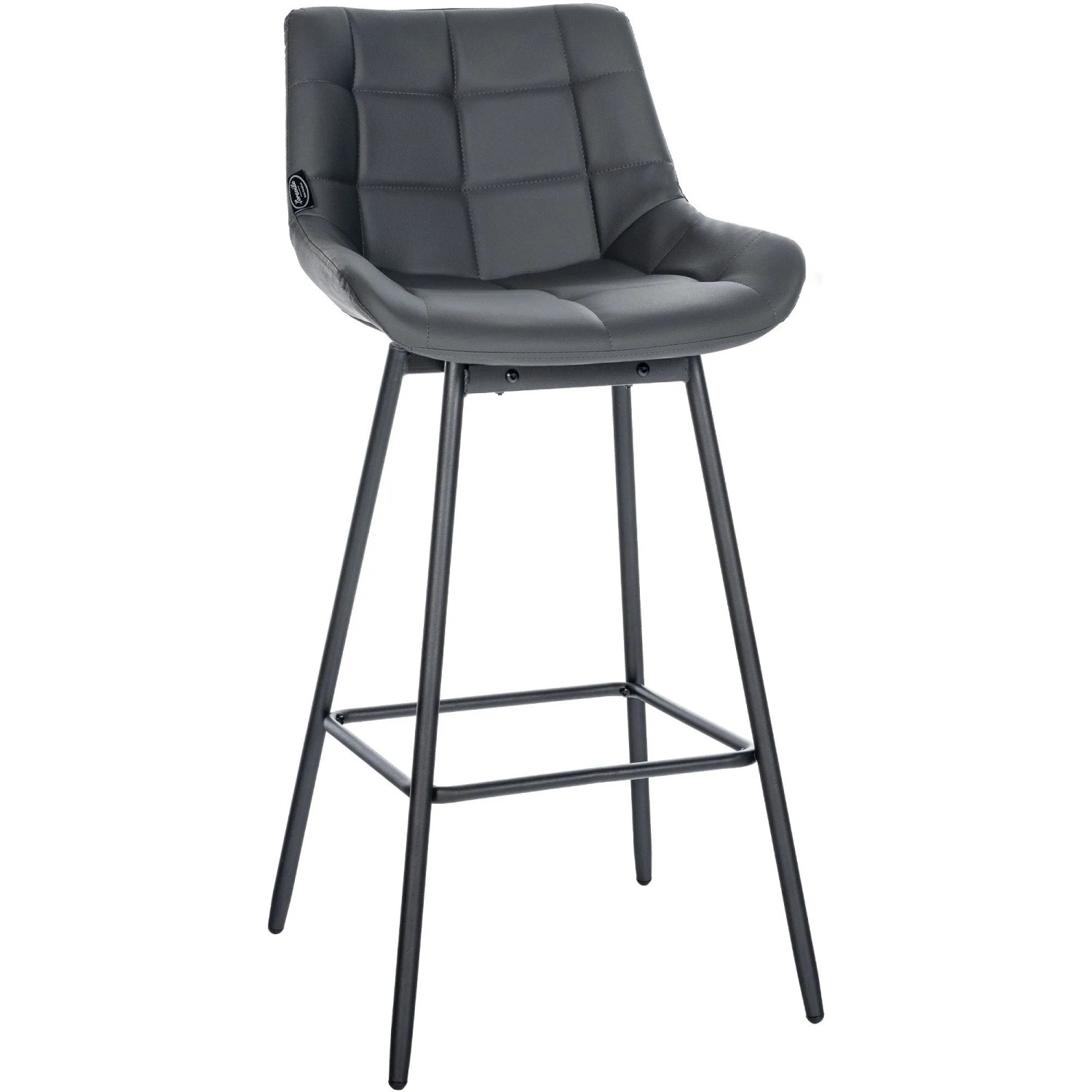 CLP Barhocker Weston Schwenkbar Grau/Kunstleder