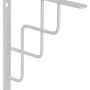 Weiße OBI Konsole Roxy, 230x180mm, für Regalböden und Möbelbau, dekoratives Design.