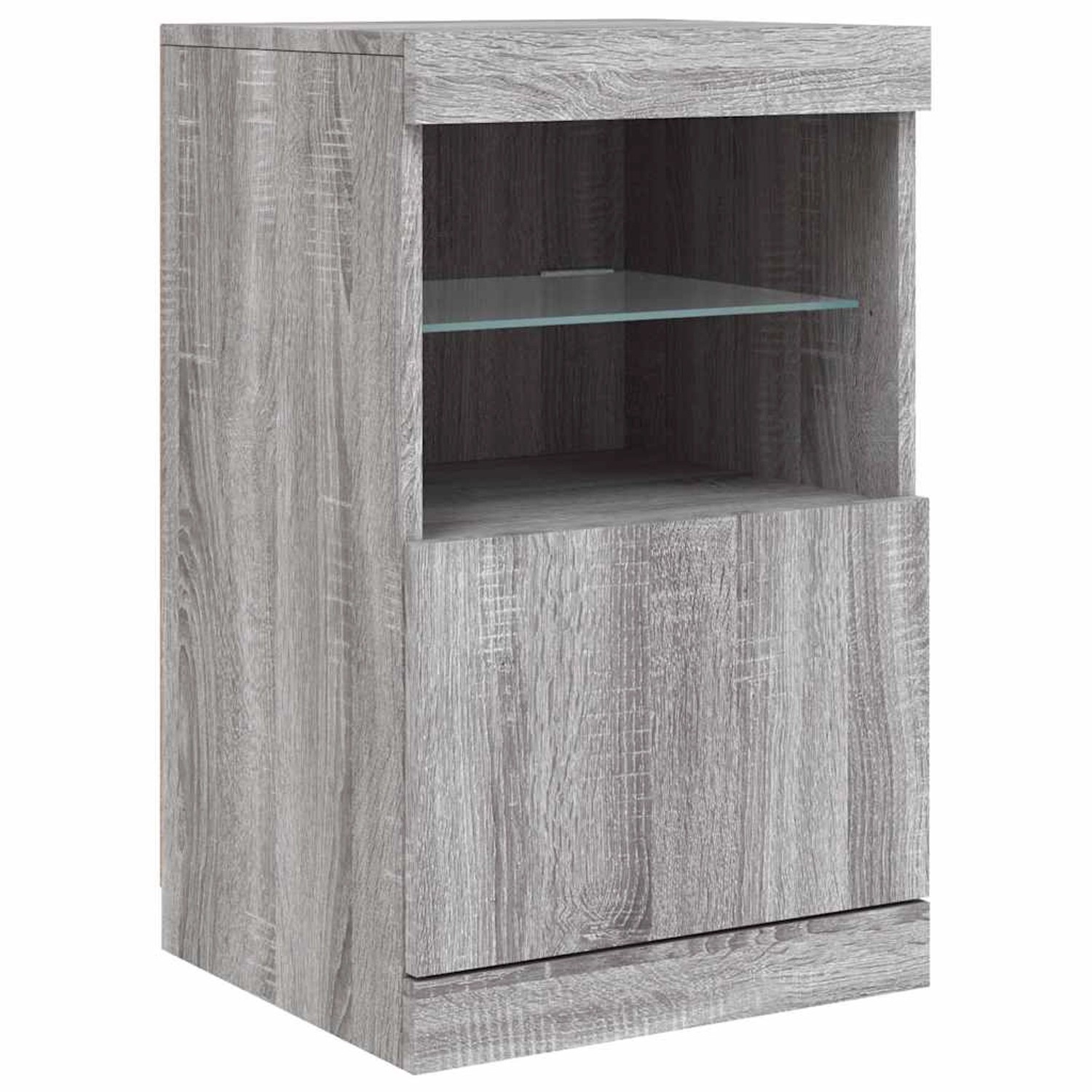vidaXL Sideboard mit LED-Leuchten Grau Sonoma 41x37x67 cm 836684