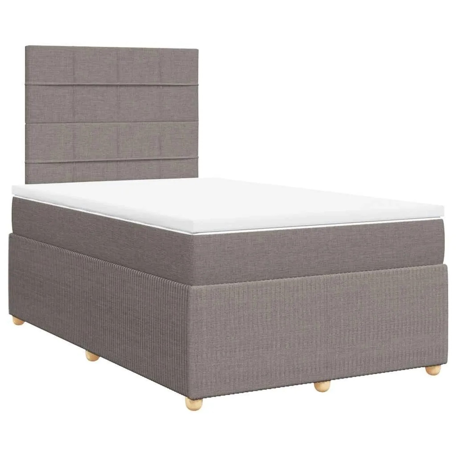 vidaXL Boxspringbett mit Matratze Taupe 120x200 cm Stoff 3294327 günstig online kaufen