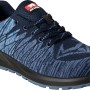 Bullstar Sicherheitsschuh Worxtar Marine S1p, Größe 41, mit Stahlkappe und blauem Strickobermaterial.
