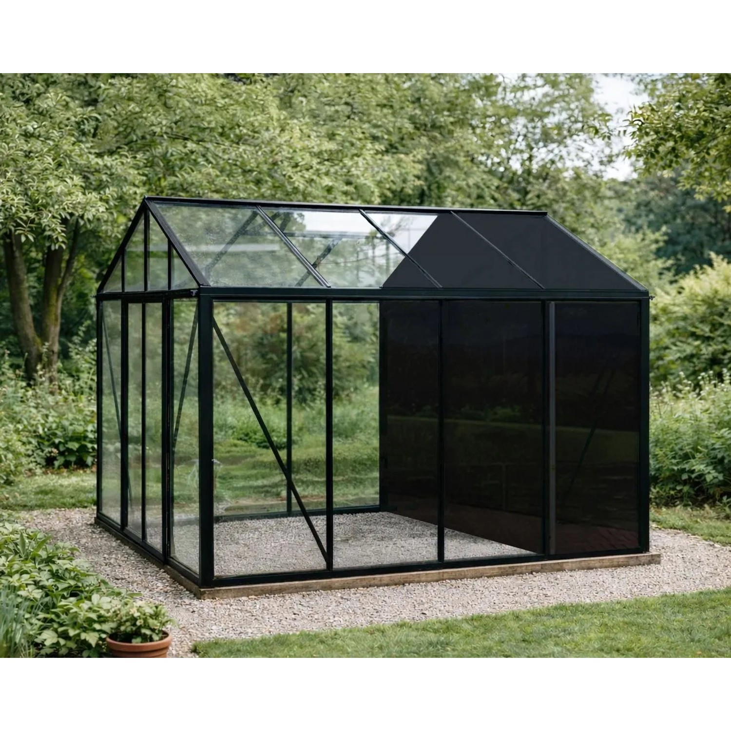 Bloomcabin Premium-Qualität Gewächshaus Klassik mit Kleinem Integriertem Stauraum GHCSS10