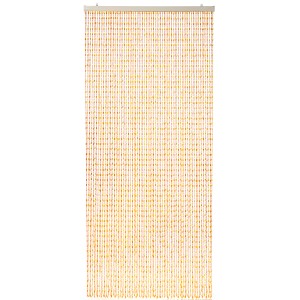 Kobolo Türvorhang, orange-gelber Perlenvorhang mit 72 Strängen, 90x200 cm, Dekoartikel.