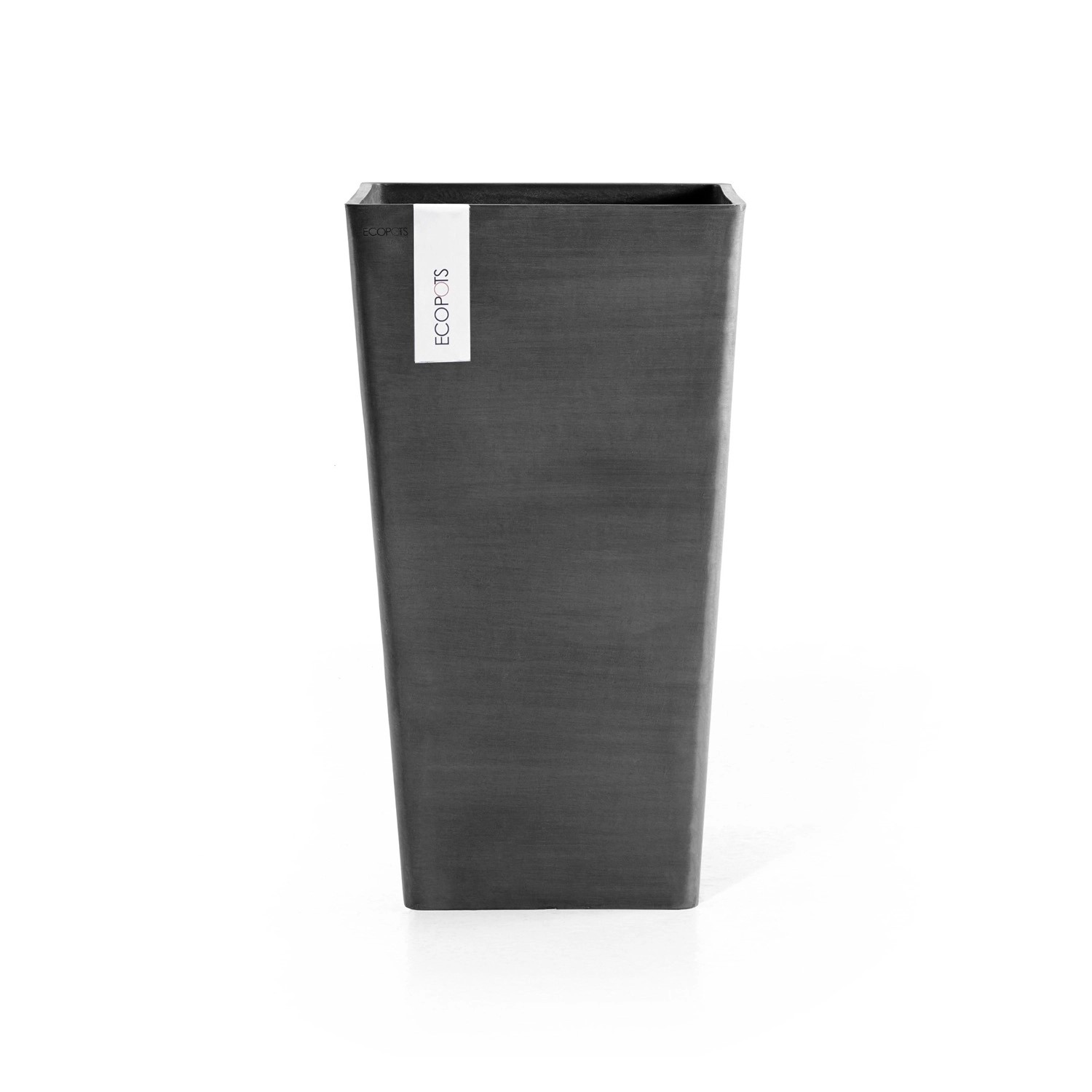 Ecopots Pflanztopf Rotterdam Halbhoch Dunkelgrau 31 cm x 56 cm günstig online kaufen