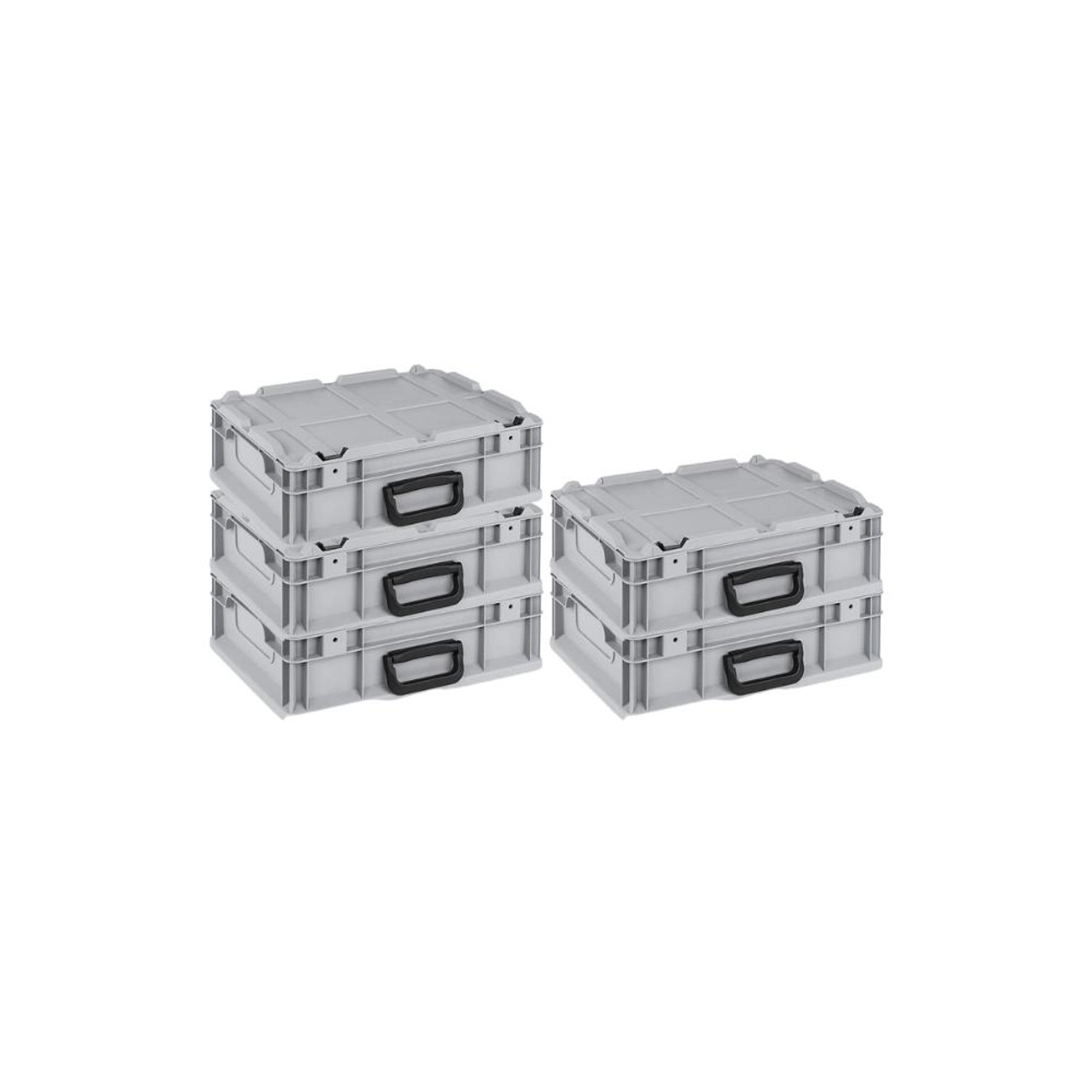 Thumbnail - SuperSparSet 5 x Eurobox NextGen Portable HxBxT 13,5 x 30 x 40 cm 11 Liter Eurobehälter Transportbox Transportbehälter S...
