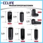 CCLIFE Lambdasonden Werkzeug Set: 7 Spezialnüsse 22, 27, 29 mm, 1/2 Zoll Antrieb für KFZ-Sensoren.