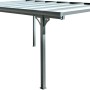 Floraworld Flachdach-Einzelcarport aus Aluminium in Anthrazit, 300x496 cm. Stabiler Carport mit Regenrinne.