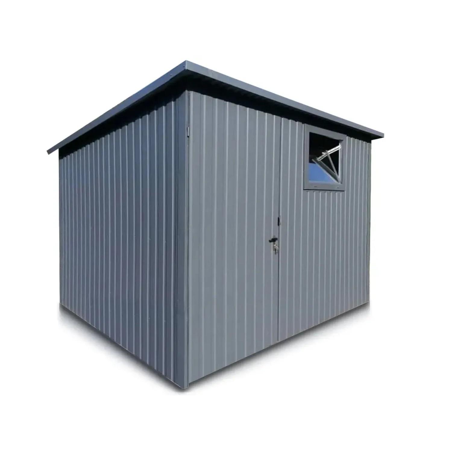 Liderstal Gerätehaus Premium 300 x 300 cm Pultdach Graphit