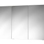 Moderner, anthrazitfarbener Sieper Spiegelschrank, 120 cm breit, mit drei Spiegeltüren.