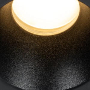 Schwarzer QAZQA Einbaustrahler Dept 35mm IP44 für Lampen & Leuchten.