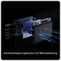 MARSTEK Mikro-Wechselrichter 800W, geöffnetes Gehäuse mit Elektronik für Balkonkraftwerk.