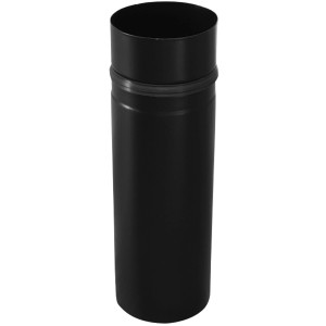Firefix Pelletofenrohr, schwarz, 80 mm Durchmesser, 250 mm lang, Zubehör für Kamine und Öfen.