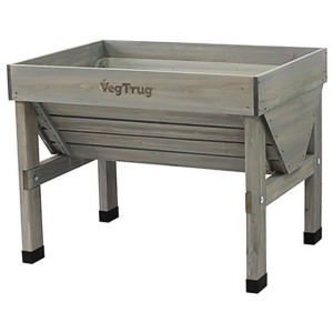 VegTrug Hochbeet Klassik, grau, 103x76x80 cm. Ideal für Garten, Balkon und Terrasse.