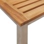 Detailansicht Gartentisch aus Akazienholz, Teil der 3-tlg. vidaXL Garten Essgruppe.