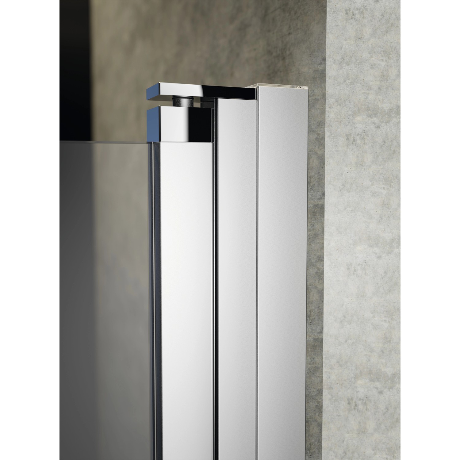 Hüppe Badewannenabtrennung Design Pure 1-tlg. BxH: 75 cm x 150 cm Silber Matt
