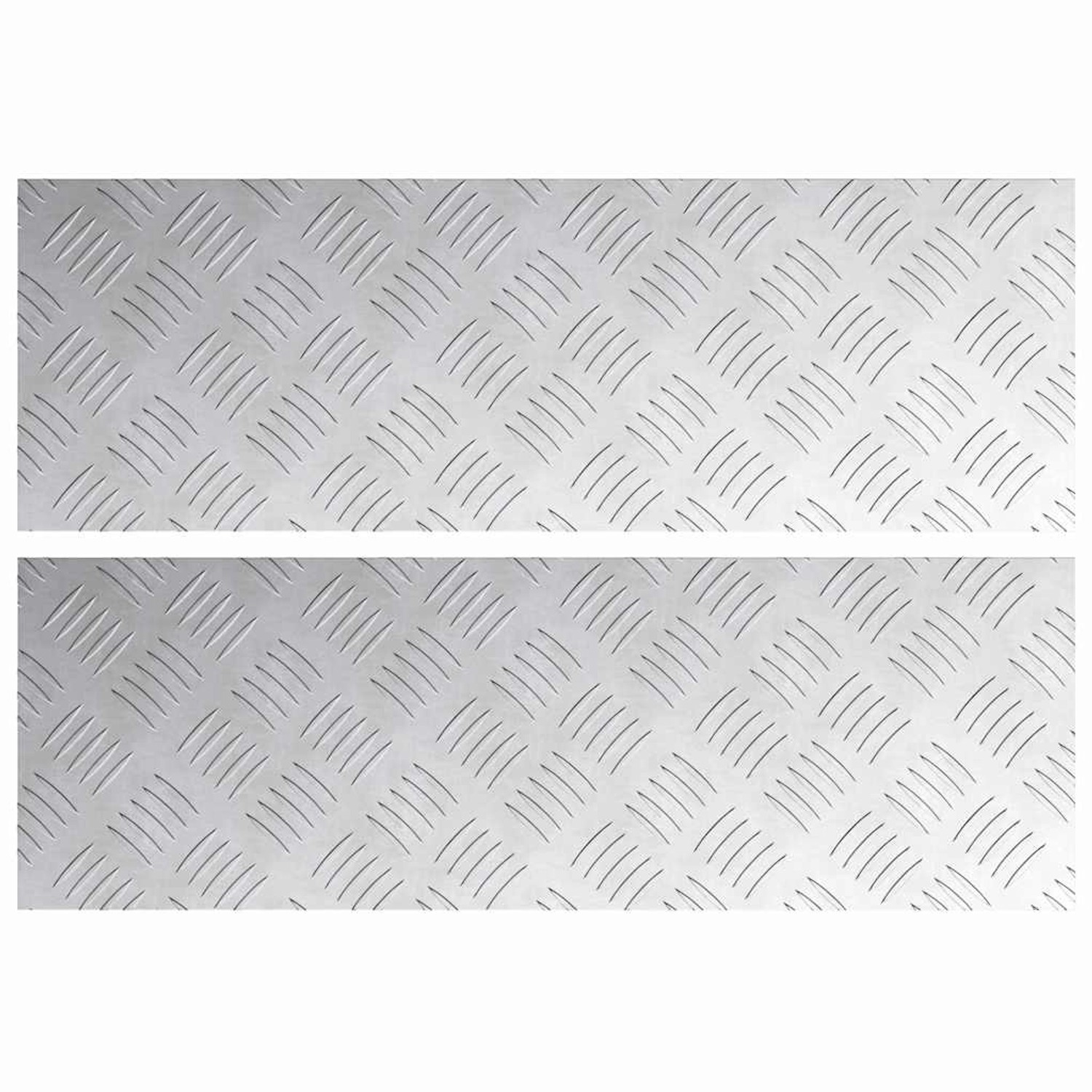 vidaXL Rautenscheiben 2 Stk Silber 60 x 20 cm Aluminium 4104253