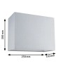 Paulmann URail Textilschirm Verona, rechteckig, lichtgrau, 25x20x13 cm. Ideal für LED-Schienensysteme.