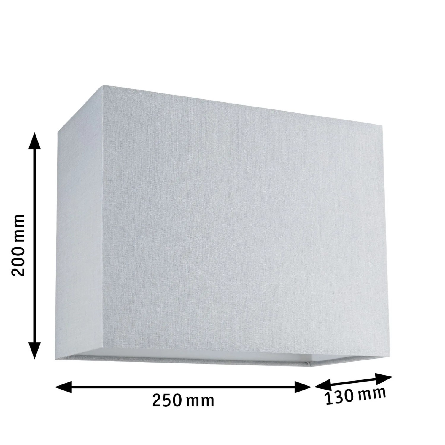 Paulmann URail Textilschirm Verona, rechteckig, lichtgrau, 25x20x13 cm. Ideal für LED-Schienensysteme.