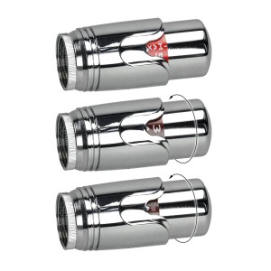 LuxeBath Thermostat-Ventilset Multiblock Anthrazit Eckform, verschiedene Einstellungen im Detail.