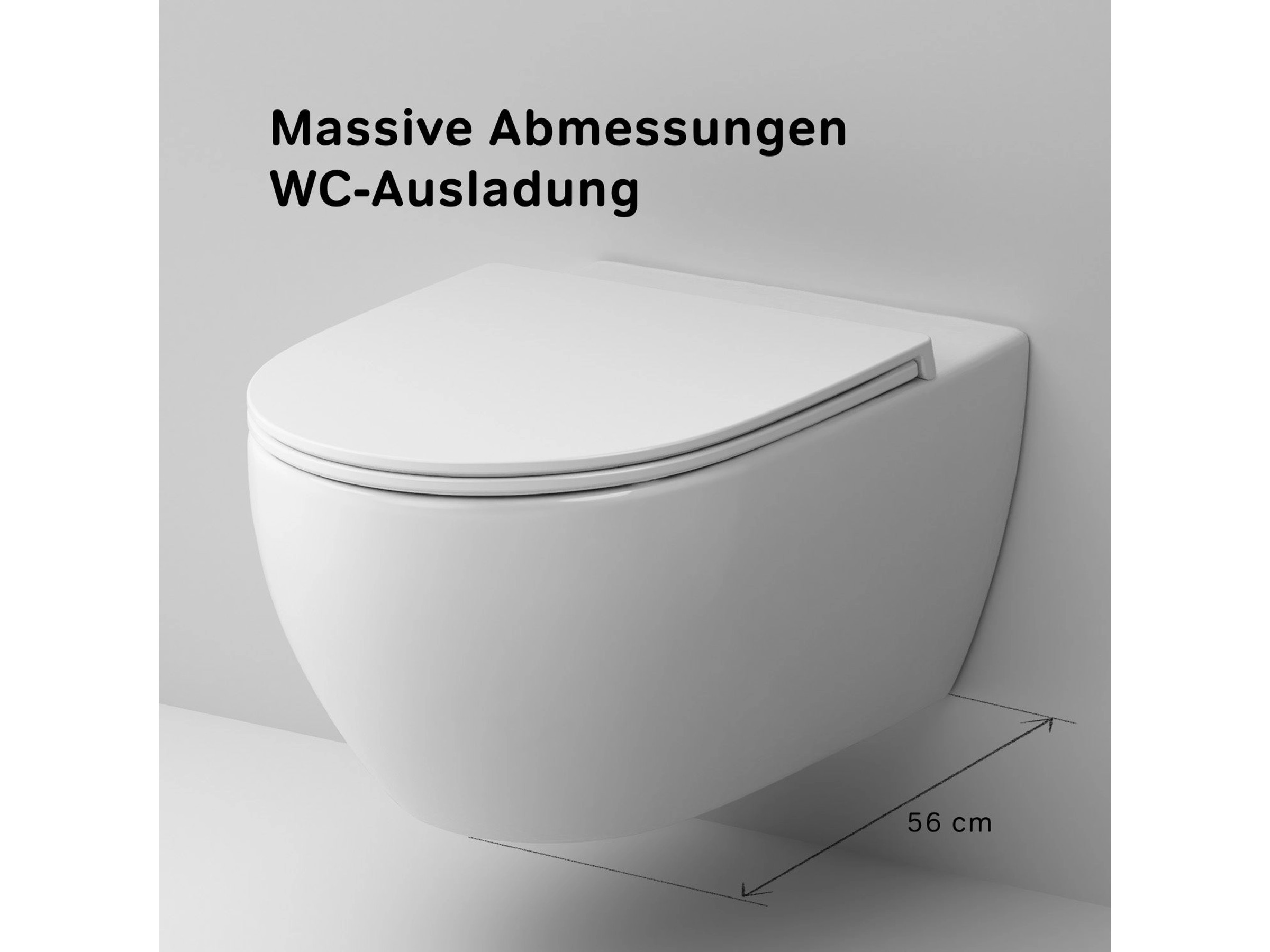 AM.PM Wand-WC mit Softclosing-Sitzabdeckung Bliss Spülrandlos 