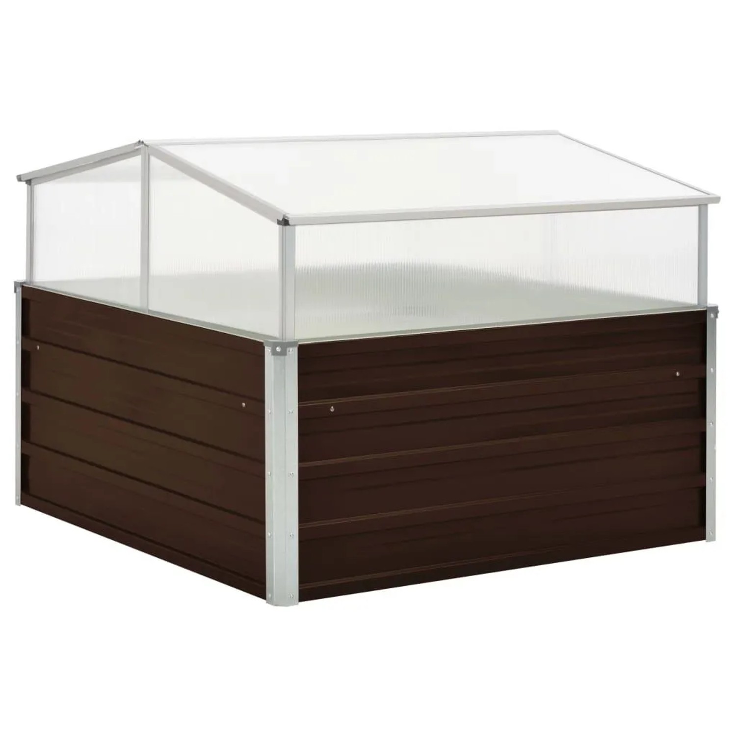 Furnicato Gewächshaus Braun 100 X 100 X 85 Cm Verzinkter Stahl