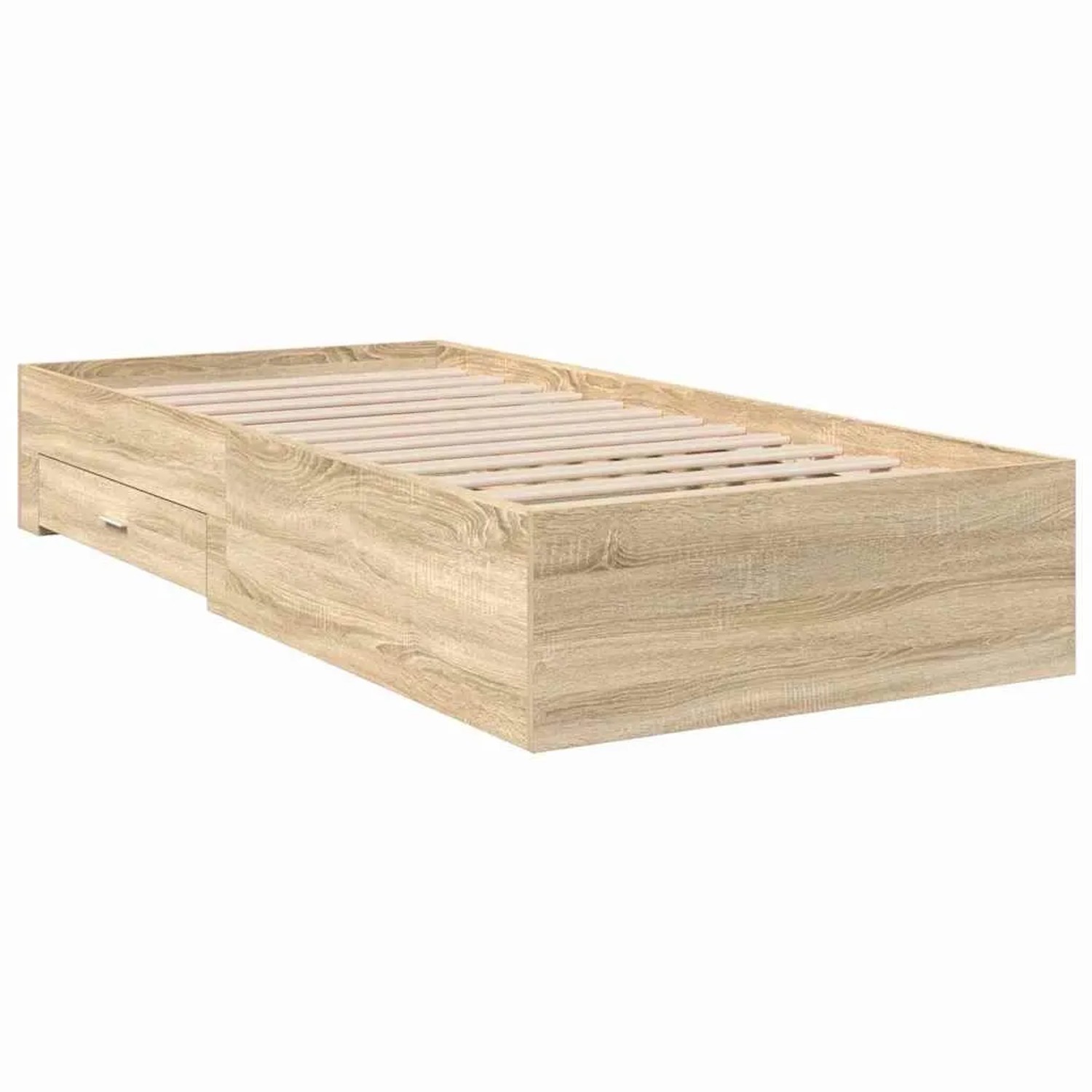 vidaXL Bettrahmen mit Schubladen Braun 90 x 190 cm Holzwerkstoff 3345122 günstig online kaufen