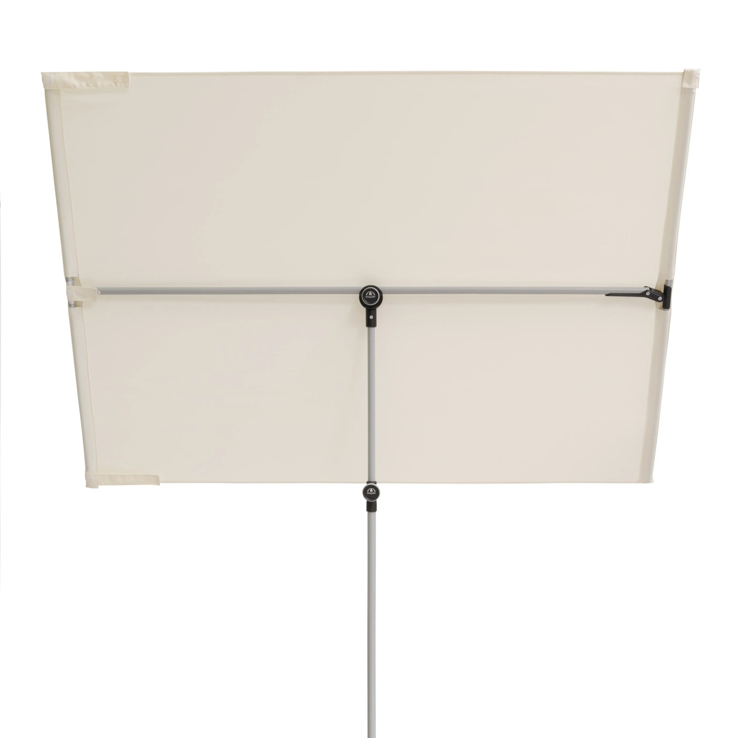 Doppler Balkonschirm Active, 130x180 cm, Natur, mit Dreh- und Neigungsfunktion.