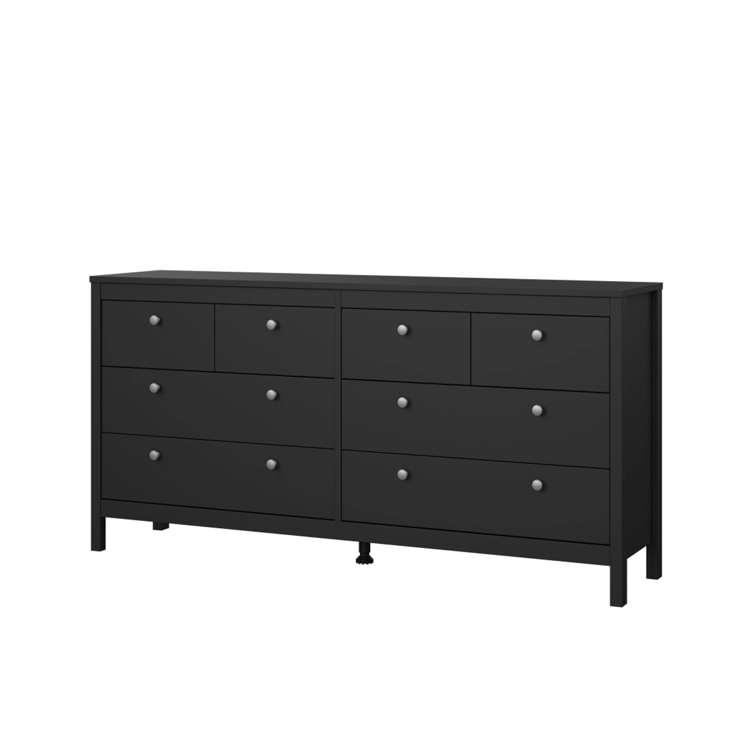ebuy24 Madrid Kommode 8 Schubladen Schwarz Matt günstig online kaufen