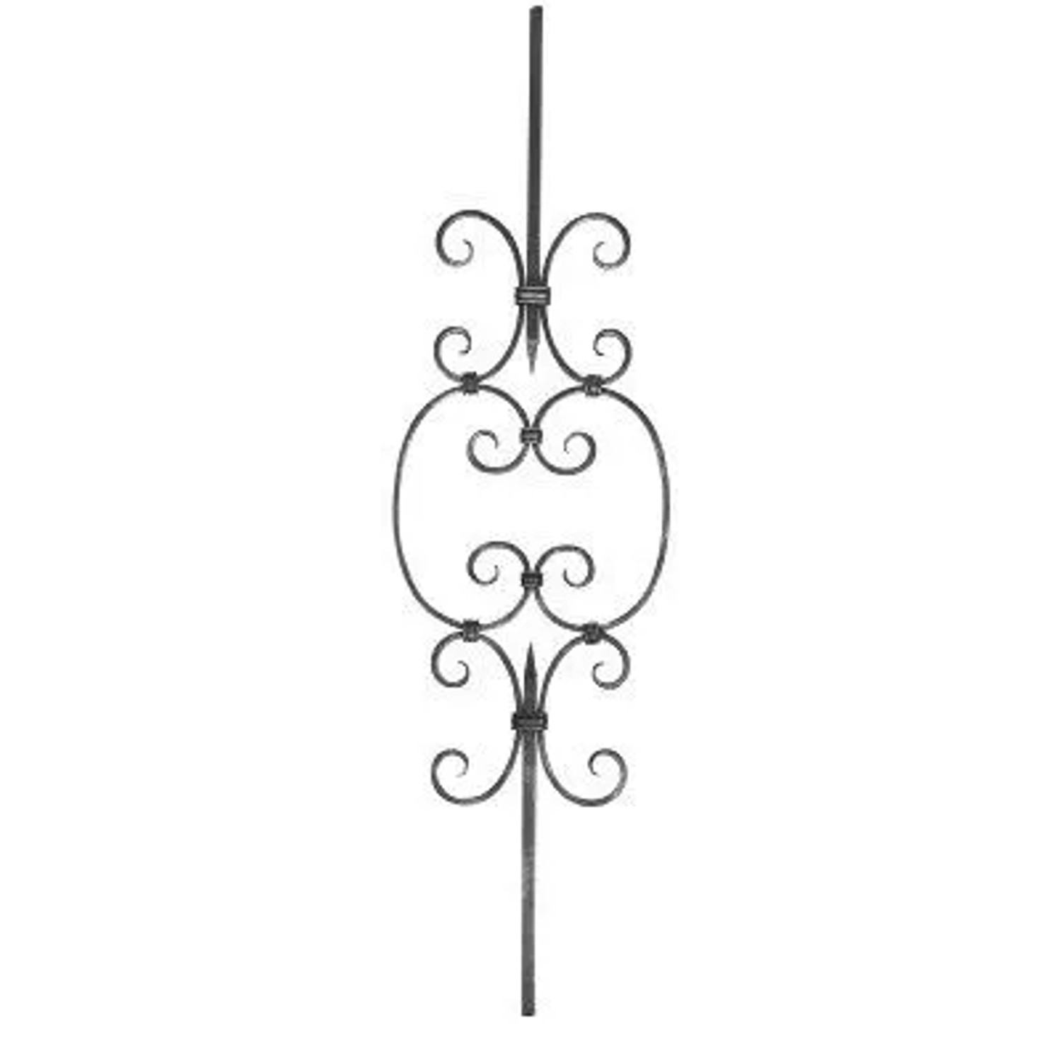 FeNau Zierstab Stahl Roh 12x12 mm H 900 mm Mit Ornament