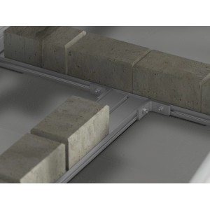 Solar Grundprofil H, 1000 mm, aus Aluminium, zur Montage von Solaranlagen auf Flachdächern.