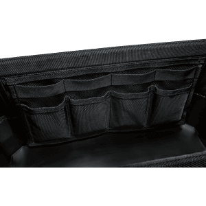 Innenansicht der Bosch Professional GWT 20 Werkzeugtasche mit Fächern.