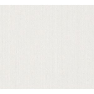 Weiße Vliestapete mit leichter Metallic-Optik, geeignet für Wohnräume.