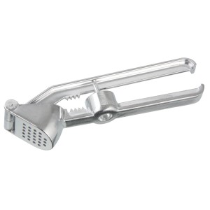 Fackelmann Knoblauchpresse 3in1 aus Aluminium, Küchenhelfer zum Pressen, Entkernen und Nüsse knacken.