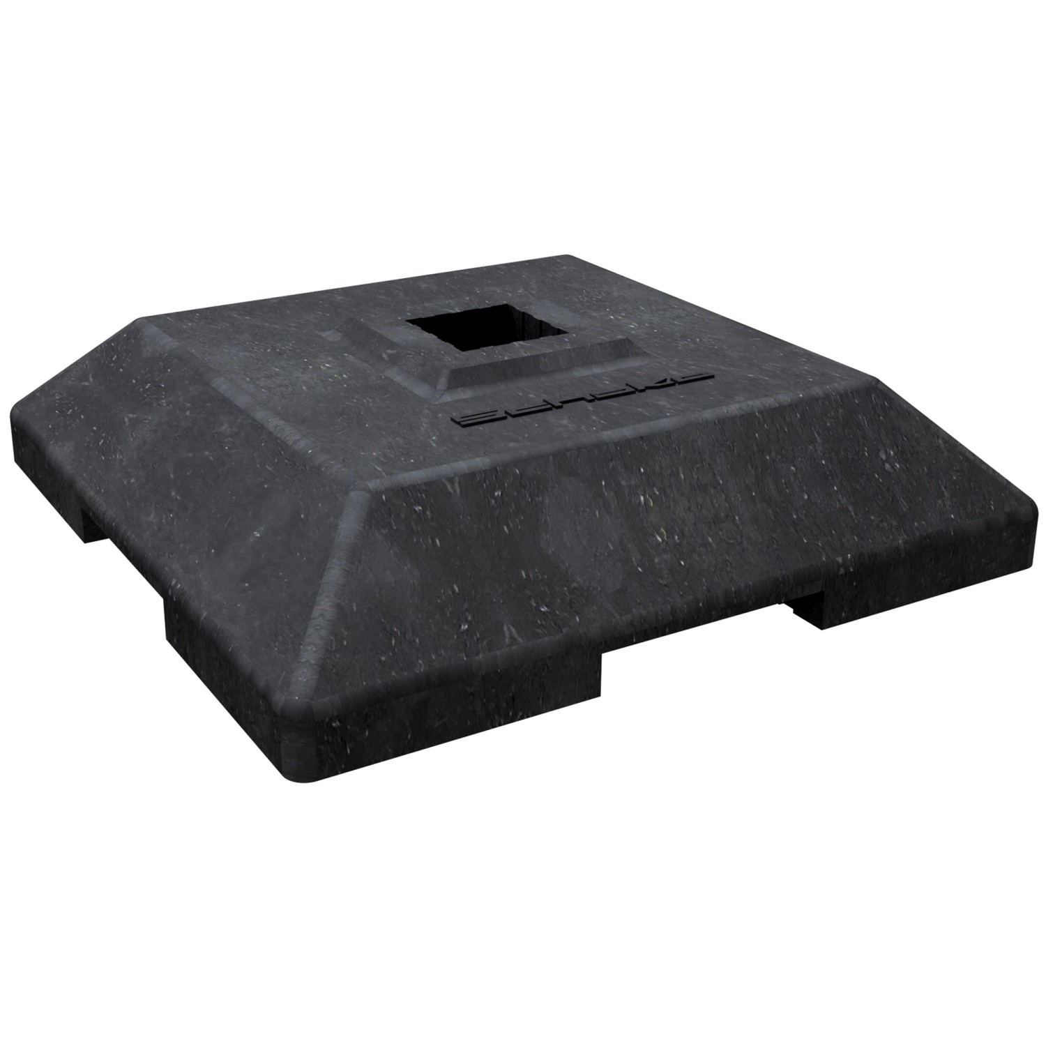 Schake Fußplatte Einstecktasche 60 mm x 60 mm Schwarz