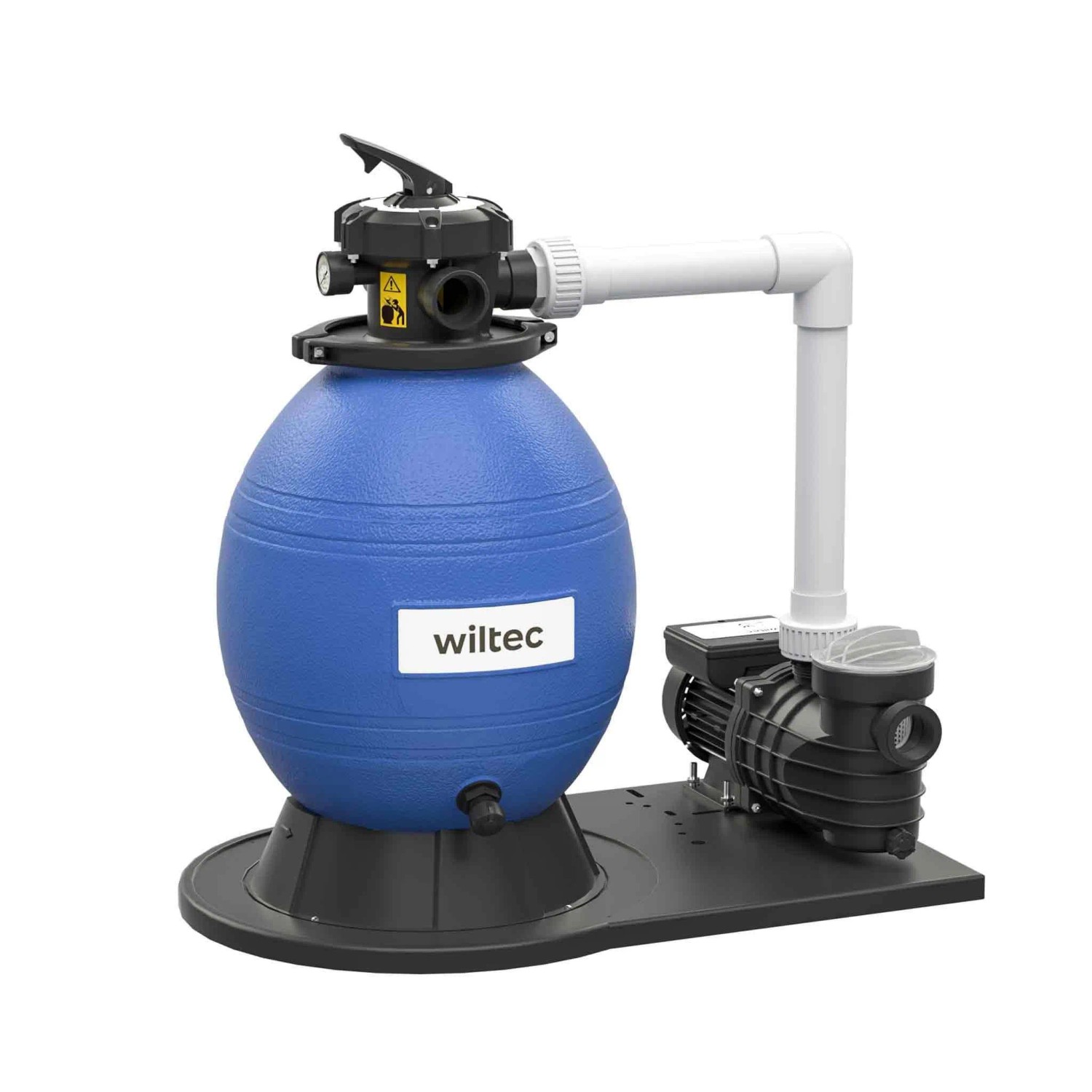 Wiltec Sandfilteranlage 550W 38l Filtertank 18000l/h Pumpe Pool Filterpumpe
