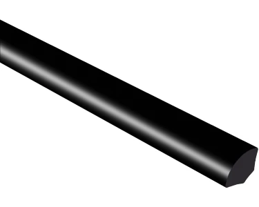 Viertelstab Kunststoff Schwarz 14 mm x 14 mm x 2500 mm kaufen bei OBI