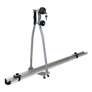 Eufab Alu Star Dach-Fahrradträger aus Aluminium und Stahl, silberfarben.