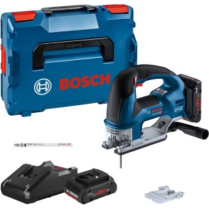 Bosch Professional Akku-Stichsäge GST 18 V-155 BC Set mit L-Boxx, Akkus und Ladegerät.