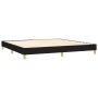 Schwarzes vidaXL Boxspringbett 200x200 cm mit Holzlattenrost und Füßen.