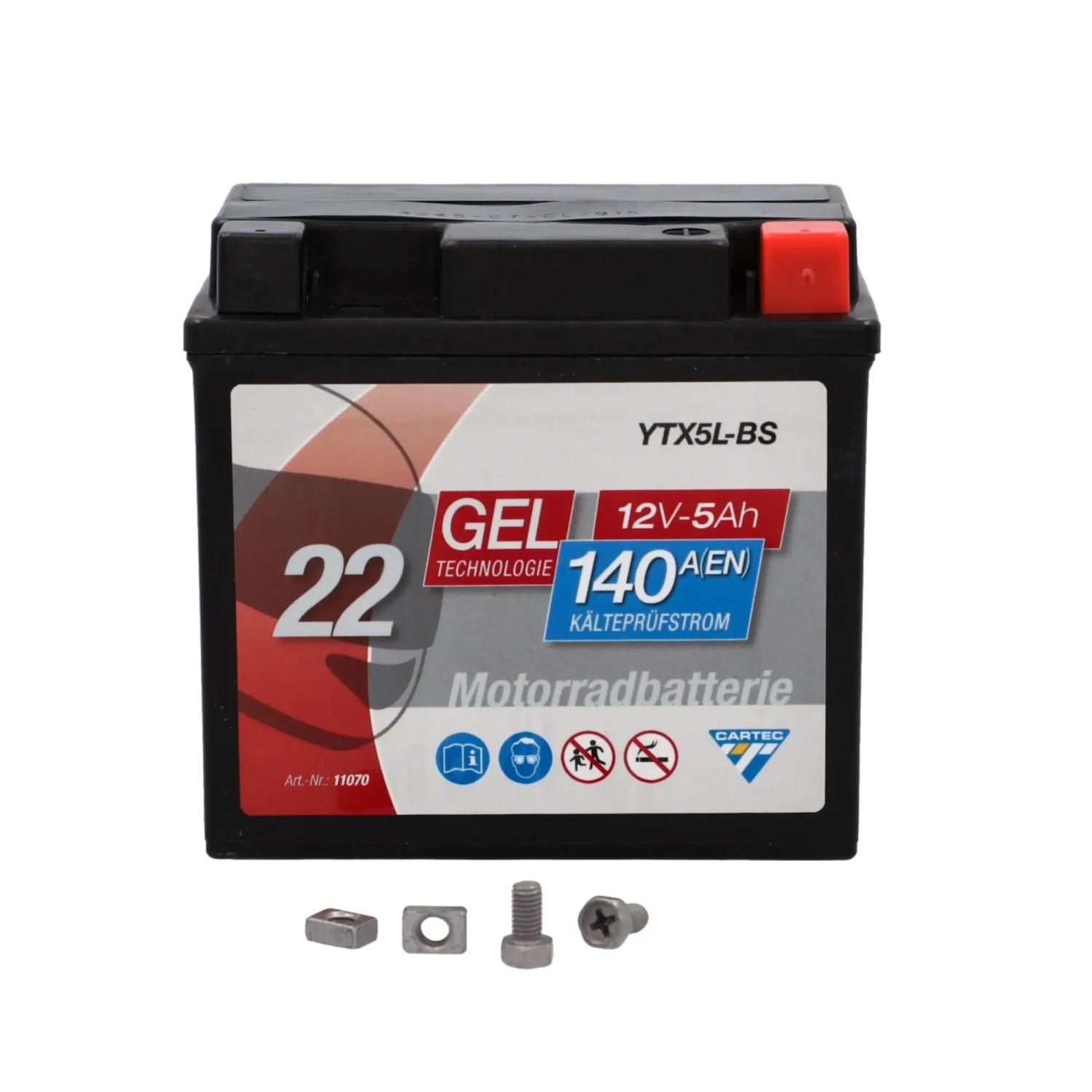 Cartec Gel Motorradbatterie YTX5L-BS 5 Ah 140 A kaufen bei OBI