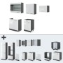 Vicco R-Line Küchenzeile, 200 cm, Weiß Hochglanz/Anthrazit, ohne Arbeitsplatte. Modulare Küchenmöbel.
