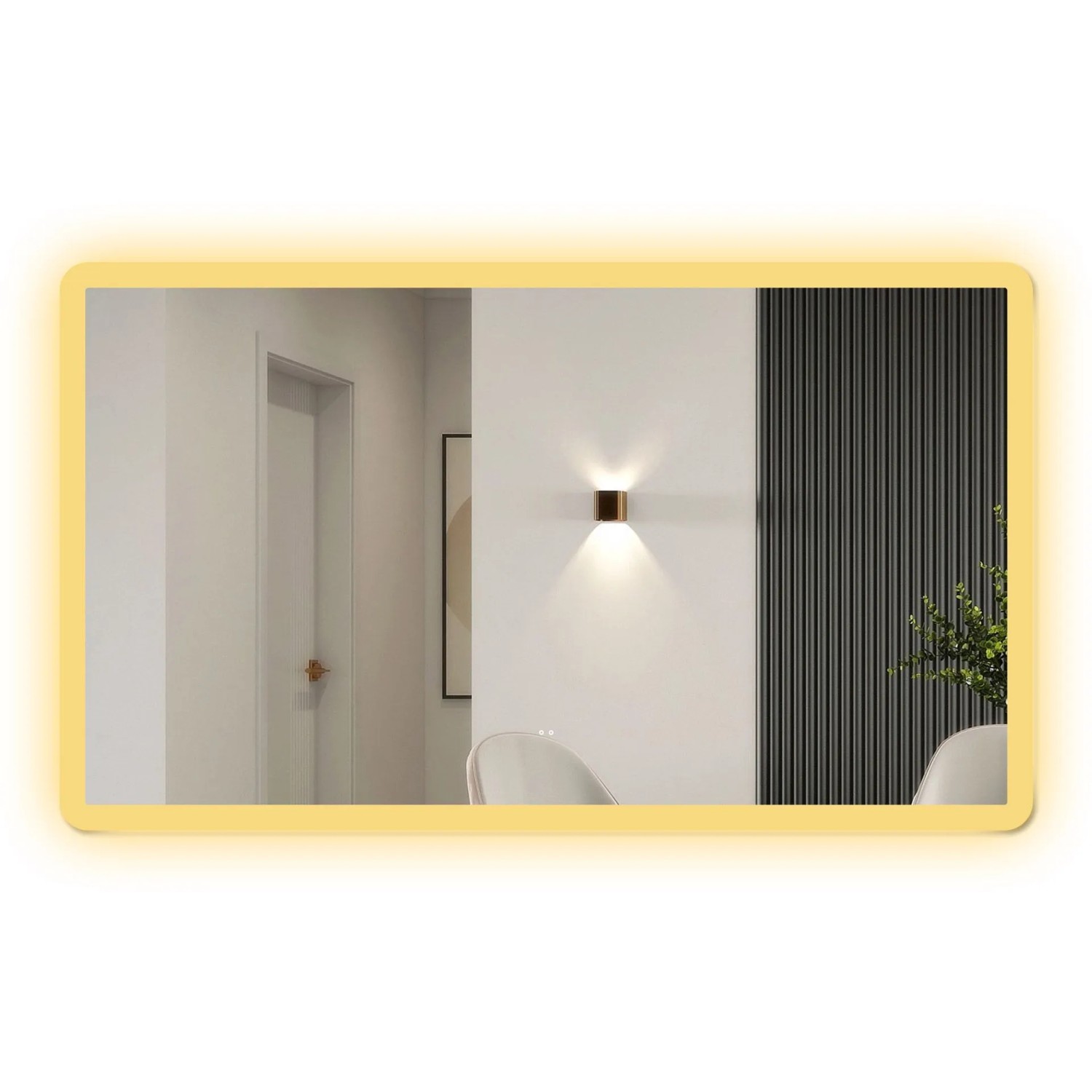 Aica Sanitär Badspiegel mit Sensor-Schalter 160x80 cm Spiegel mit LED Beleuchtung Neutral-Warm-Kaltweiß Dimmbar Memory Wandschalter Beschlagfrei