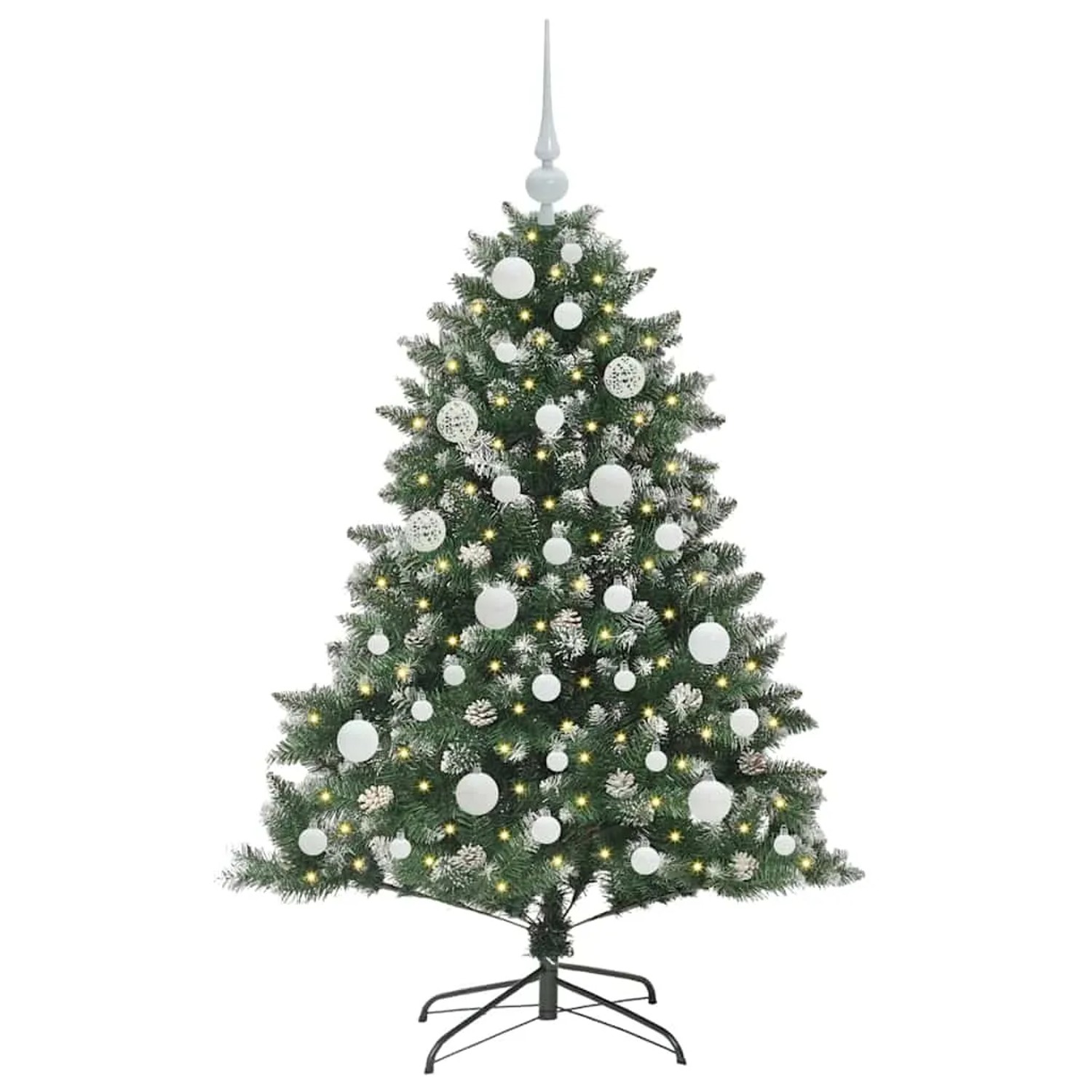 vidaXL Künstlicher Weihnachtsbaum mit 150 LEDs Grün 85 x 85 x 120 cm 3395212
