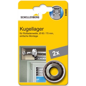 Schellenberg Kugellager Maxi für Rollladen, 2er-Pack. Zubehör für 60-70mm Achtkantwelle.