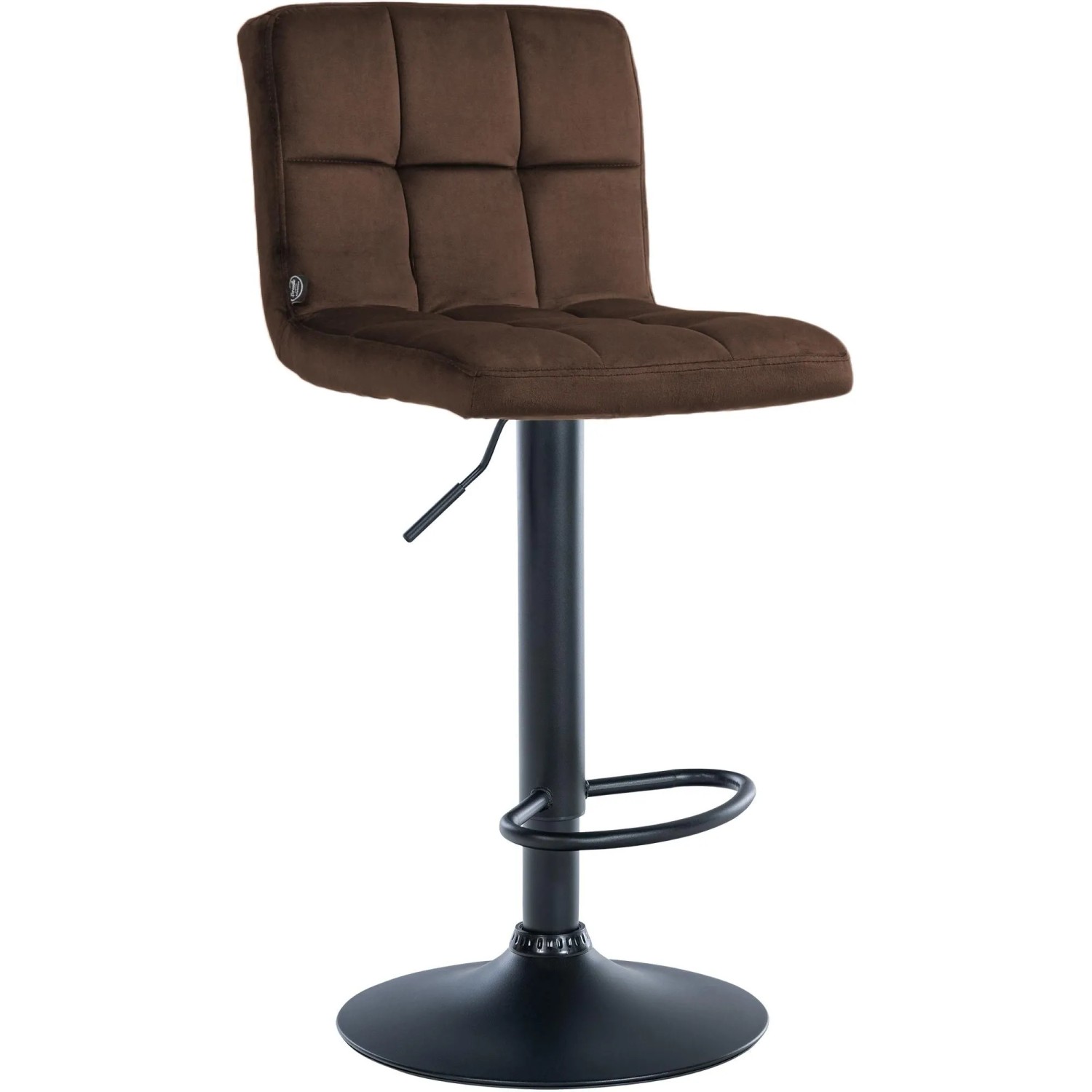 CLP Barhocker Peru Samt Braun/Schwarz
