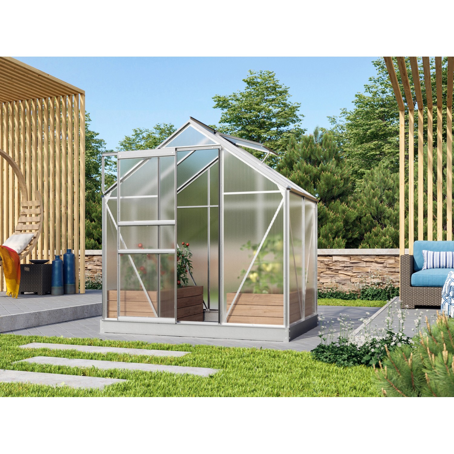 Vitavia Gewächshaus Venus 2500 HKP 4 mm Alu-Blank 2,5 m² günstig online kaufen