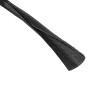 Schwarzer, flexibler Hama Gewebe-Kabelschlauch (20-40 mm, 1,8 m) mit Klettverschluss.