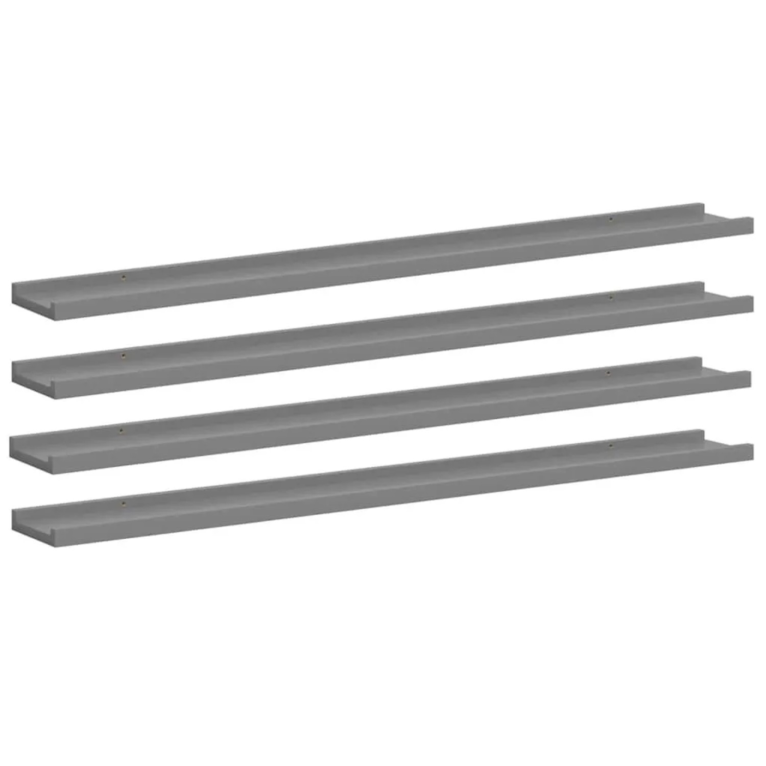 vidaXL Wandregale 4 Stk Grau 100x9x3 cm 326677