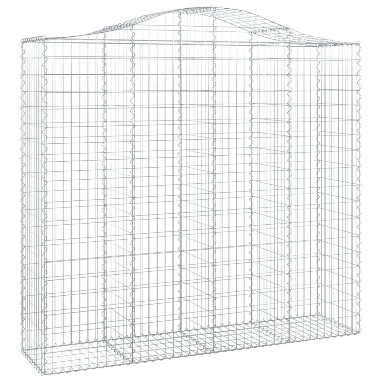 vidaXL Gabionen mit Hochbogen 3 Stk 200x50x180/200cm Verzinktes Eisen 3145725