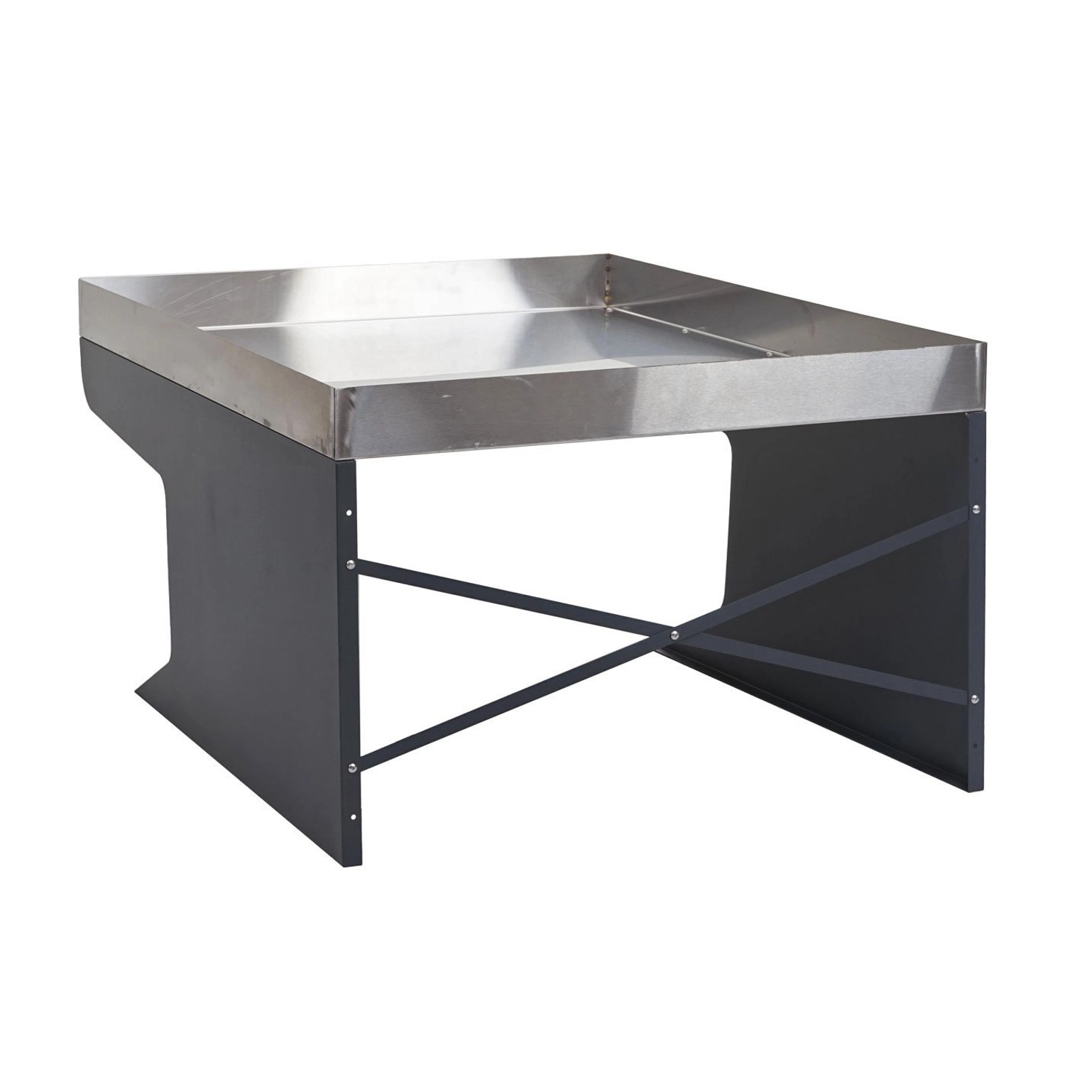 PROREGAL Mähroboter-Garage XL Mit Pflanzkasten 47x70x100cm Metall Edelstahl Anthrazit_5